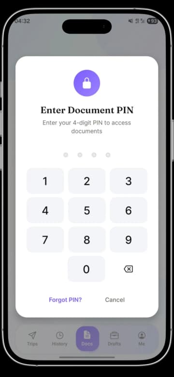 TripCache secure travel document vault for passports boarding passes tickets and visas