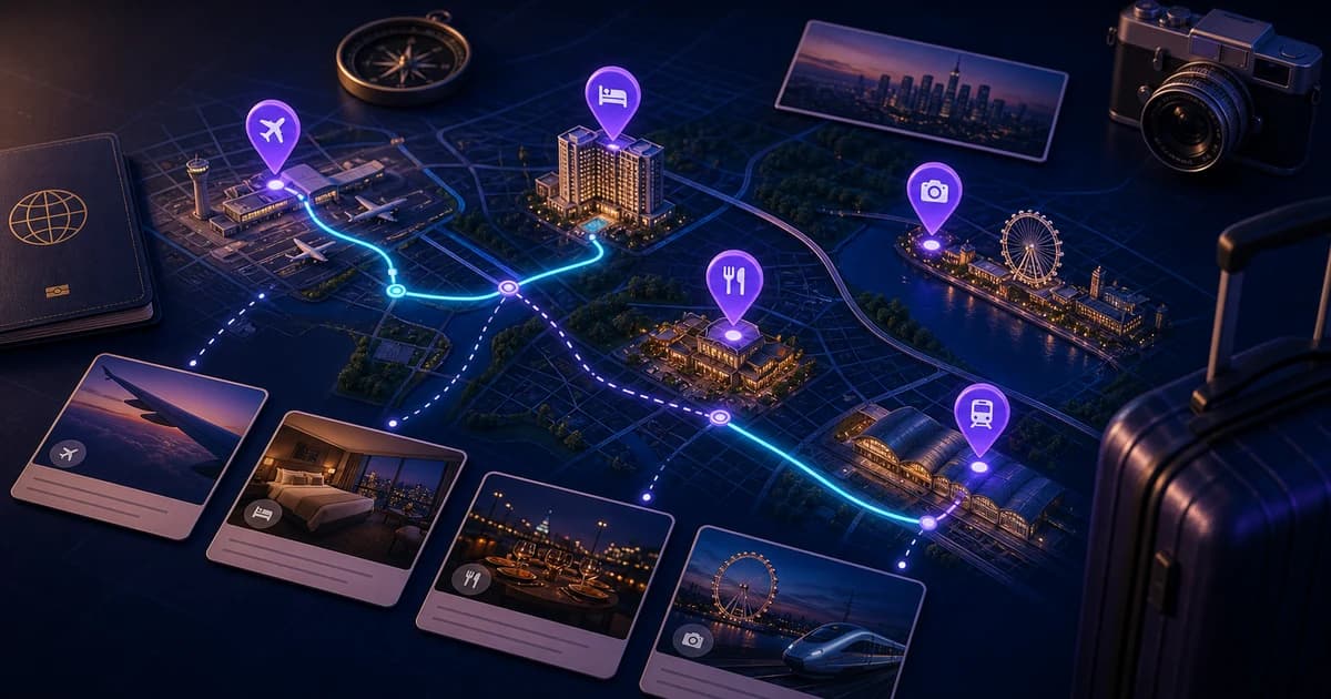 Trip Map Itinerary Planner App: See Hotels, Activities, and Travel Plans Visually